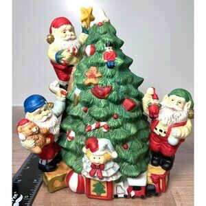 HollyTree Musical Christmas Tree With Elves Holiday Decor